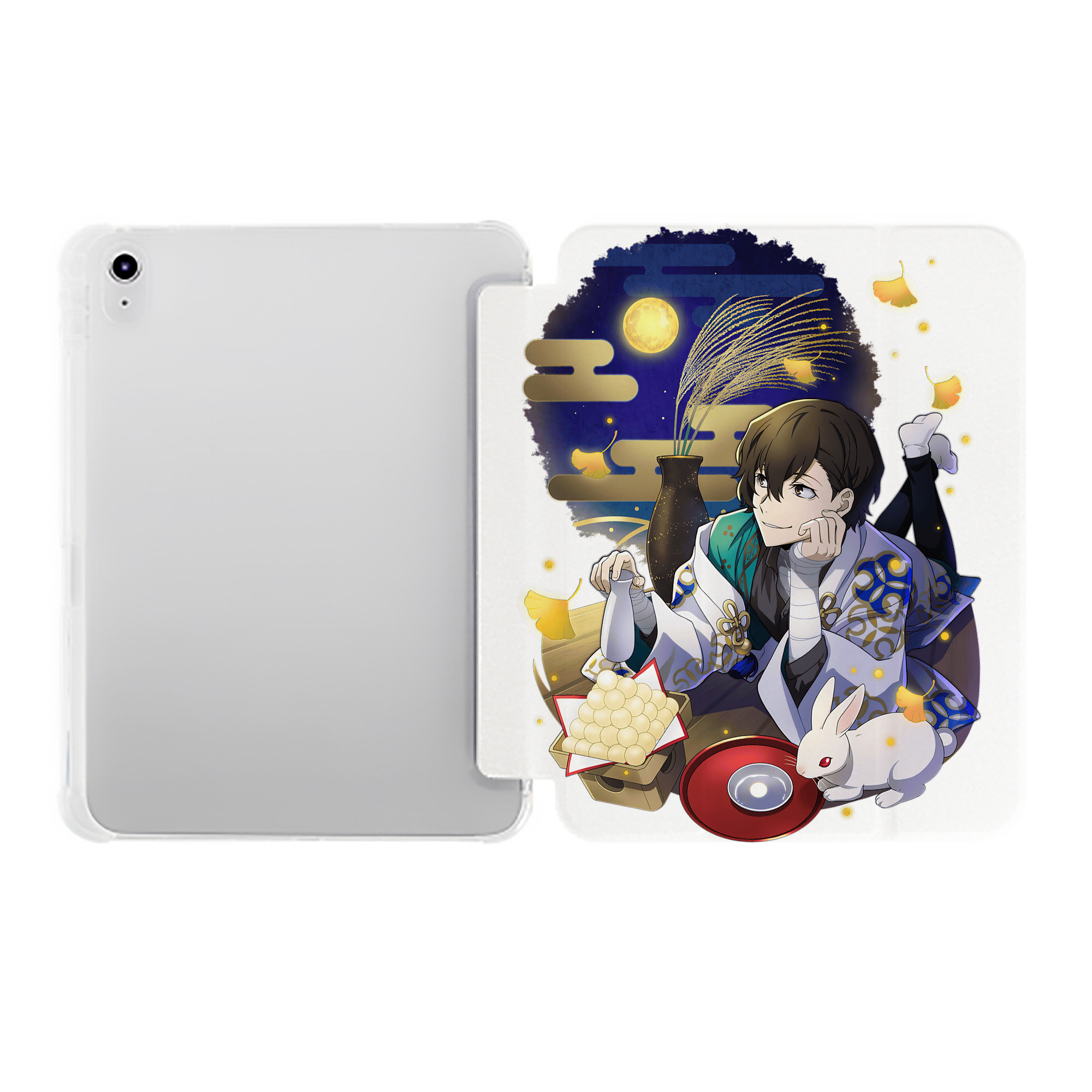 （画像用） 文豪ストレイドッグス Bungo Stray Dogs IPad ケース ペン収納付き 三つ折りスタンド PUレザー×シリコン 対応機種9.5/10.5/10.9インチ